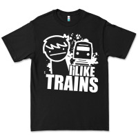 Black i like trains Premium Tee - linhVisuals