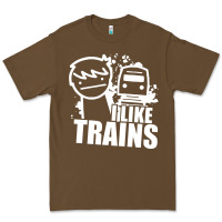 Cacao i like trains Premium Tee - linhVisuals