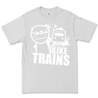 Dove Grey i like trains Premium Tee - linhVisuals