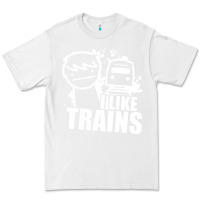 White i like trains Premium Tee - linhVisuals