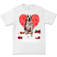 White pitbull lover dog roses funny just a girl who loves pitbull 213 pitbul Premium Tee - linhVisuals