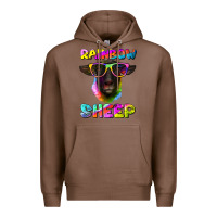 Chestnut rainbow sheep suffolk sheep Premium Hoodie - Artiststas