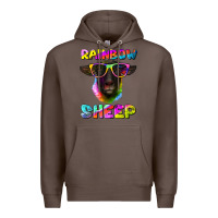 Coffee rainbow sheep suffolk sheep Premium Hoodie - Artiststas