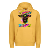 Mustard rainbow sheep suffolk sheep Premium Hoodie - Artiststas