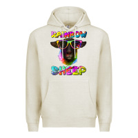 Oatmeal Heather rainbow sheep suffolk sheep Premium Hoodie - Artiststas