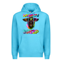 Ocean Blue rainbow sheep suffolk sheep Premium Hoodie - Artiststas