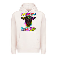 Pale Pink rainbow sheep suffolk sheep Premium Hoodie - Artiststas