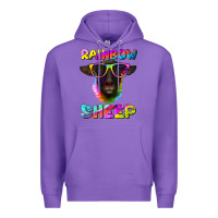Purple rainbow sheep suffolk sheep Premium Hoodie - Artiststas
