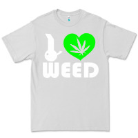 Dove Grey i love weed fun Premium Tee - linhVisuals