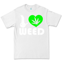 White i love weed fun Premium Tee - linhVisuals