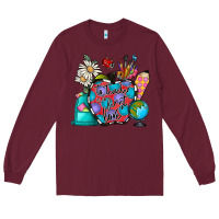 Burgundy to teacher is to first love Long Sleeve Tee - CowhideDigitalArt
