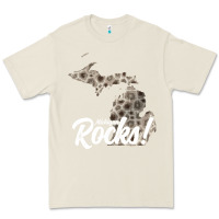 Bone great lakes shaped men women petoskey stone michigan rocks pullover ho Premium Tee - linhVisuals