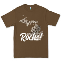 Cacao great lakes shaped men women petoskey stone michigan rocks pullover ho Premium Tee - linhVisuals