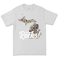 Dove Grey great lakes shaped men women petoskey stone michigan rocks pullover ho Premium Tee - linhVisuals