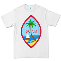 White guam coat of arms souvenir gift flag chamorro t shirt Premium Tee - linhVisuals