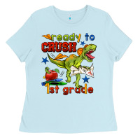 Baby Blue ready to crush 1st grade Ladies Tee - BundleAndBundleShop