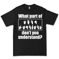 Black funny sign language gift men women hand symbol interpreter t shirt Premium Tee - linhVisuals