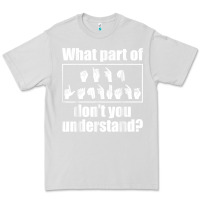 Dove Grey funny sign language gift men women hand symbol interpreter t shirt Premium Tee - linhVisuals