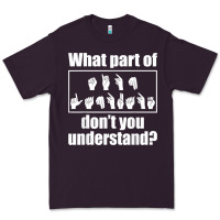 Plum funny sign language gift men women hand symbol interpreter t shirt Premium Tee - linhVisuals