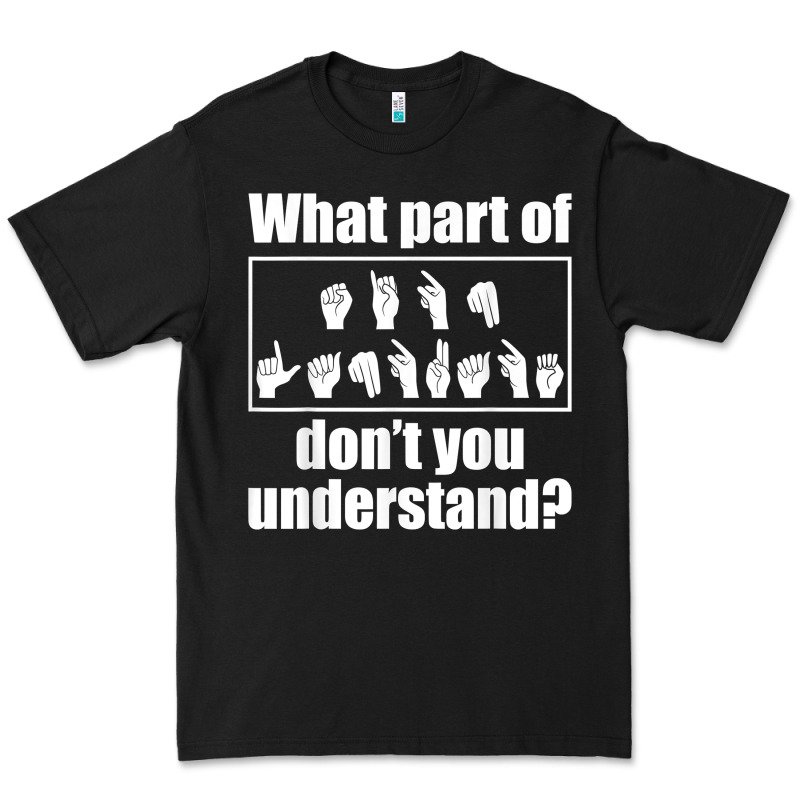 Funny Sign Language Gift Men Women Hand Symbol Interpreter T Shirt Premium Tee by linhVisuals | Teevron