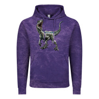Cloud Purple Velociraptor Vintage Hoodie - LillyAllenDesigns