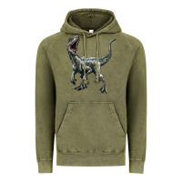 Vintage Olive Velociraptor Vintage Hoodie - LillyAllenDesigns