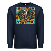 Navy western blessed sunflower's Premium Sweatshirt - RanaPortraitStore
