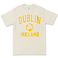 Bone womens dublin ireland varsity style shamrock green with amber print v Premium Tee - linhVisuals