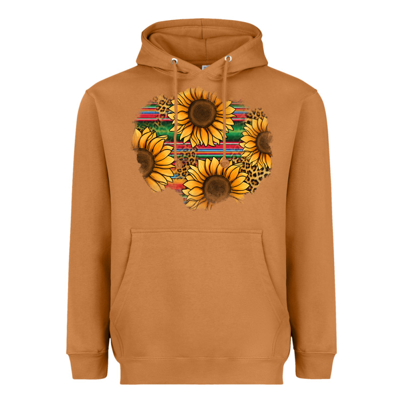 Sunflower Leopard Serape Patch Heavyweight Hoodie by Jasminsmagicworld | Teevron