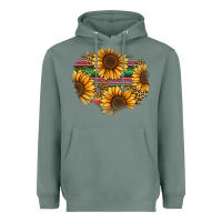 Sage sunflower leopard serape patch Heavyweight Hoodie - Jasminsmagicworld