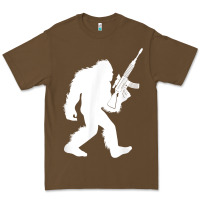 Cacao bigfoot with rifle sasquatch 2nd amendment gun t shirt Premium Tee - linhVisuals