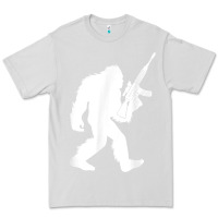 Dove Grey bigfoot with rifle sasquatch 2nd amendment gun t shirt Premium Tee - linhVisuals