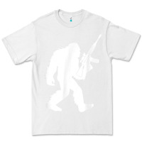 White bigfoot with rifle sasquatch 2nd amendment gun t shirt Premium Tee - linhVisuals