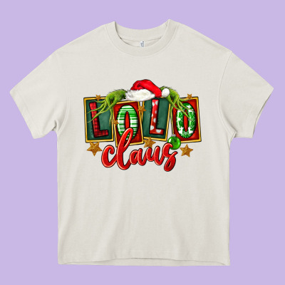 Christmas Lolo Claus Heavy Core Tee Designed By Fadigitalartstudio
