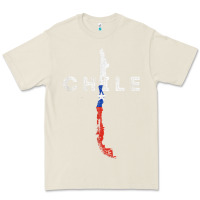 Bone chilean map and flag   distressed chile souvenir t shirt Premium Tee - linhVisuals