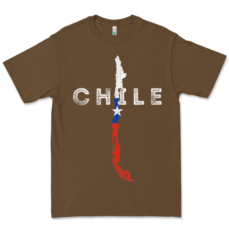 Chilean Map And Flag   Distressed Chile Souvenir T Shirt Premium Tee by linhVisuals | Teevron