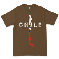 Cacao chilean map and flag   distressed chile souvenir t shirt Premium Tee - linhVisuals