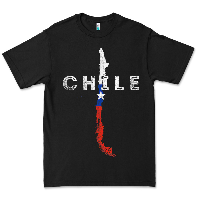 Chilean Map And Flag   Distressed Chile Souvenir T Shirt Premium Tee by linhVisuals | Teevron