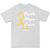 Dove Grey sarcoma awareness t  shirt sarcoma awareness faith hope love   in this Premium Tee - linhVisuals