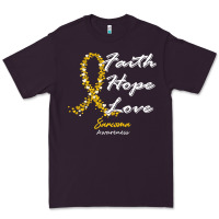 Plum sarcoma awareness t  shirt sarcoma awareness faith hope love   in this Premium Tee - linhVisuals