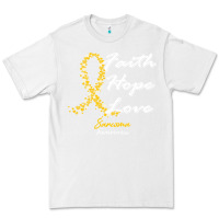 White sarcoma awareness t  shirt sarcoma awareness faith hope love   in this Premium Tee - linhVisuals