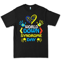 Black world down syndrome day t shirt support and awareness 3.21 t shirt Premium Tee - linhVisuals