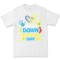 White world down syndrome day t shirt support and awareness 3.21 t shirt Premium Tee - linhVisuals