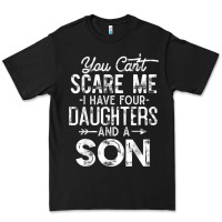 Black you can't scare me i have four daughters and a son funny dad t shirt Premium Tee - linhVisuals