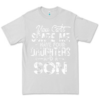 Dove Grey you can't scare me i have four daughters and a son funny dad t shirt Premium Tee - linhVisuals