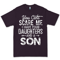 Plum you can't scare me i have four daughters and a son funny dad t shirt Premium Tee - linhVisuals