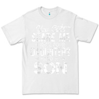 White you can't scare me i have four daughters and a son funny dad t shirt Premium Tee - linhVisuals