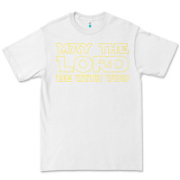 White may the lord be with you by jesus surfed apparel co premium t shirt Premium Tee - linhVisuals