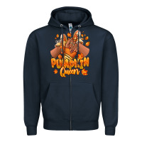 Navy Pumpkin queen Fall black girl sneakers Zipper Hoodie - RanaPortraitStore