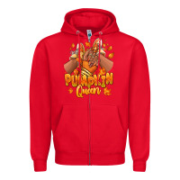 Red Pumpkin queen Fall black girl sneakers Zipper Hoodie - RanaPortraitStore